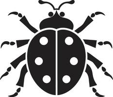 Classic Insect Artistry Ladybug Mark in Monochrome Eyes of Simplicity Vectorized Ladybug Art vector