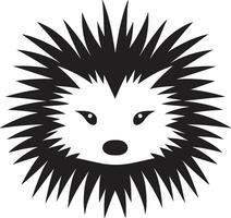 Contemporary Porcupine Insignia Premium Black Porcupine Icon vector