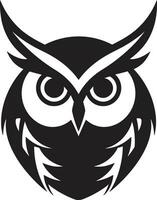 Abstract Owl Symbolism Owl Face Graphic Badge vector