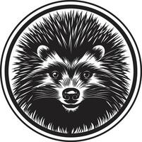 Porcupine Spike Abstract Mark Porcupine Quill Badge of Distinction vector