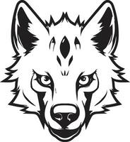 Mysterious Monochrome Mark of the Hyena Hyena Fur and Paw Emblem vector