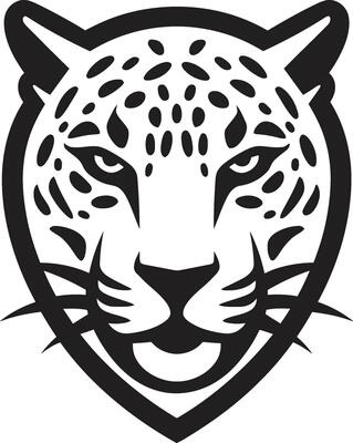 Striking Elegance Black Leopard Logo in Vector Magnificent Majesty Black Vector Leopard Emblem