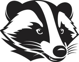 Artistic Badger Symbol Abstract Badger Emblem vector