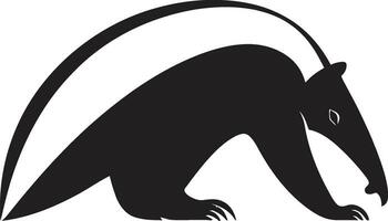 Majestic Black Anteater Icon Vector Logo Brilliance Black Vector Anteater Symbol An Iconic Logo Design