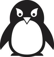 naturalezas coro en negro pingüino símbolos glacial serenidad elegancia en melódico melodía pingüino íconos oda a el ártico vector