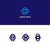 Geometric shape logo bundle vector