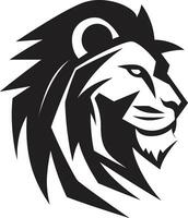 Savage Strength Black Vector Lion Logo Fierce and Fearless Black Lion Icon Design