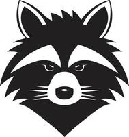 Dynamic Black Masked Bandit Design Elegant Raccoon Symbolic Mark vector