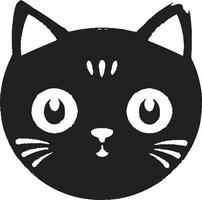 Midnight Meow Icon Cat Tail Emblem vector