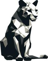 Prowling Sprinter Emblem of Beauty Abstract Paws and Tail Design vector