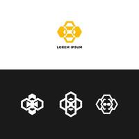 Geometric shape logo bundle vector