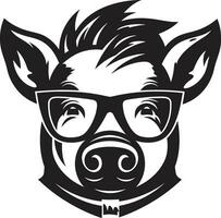Modern Pig Silhouette Artistic Pig Logo Concept vector
