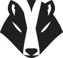 Black Badger Crest Majestic Badger Profile vector