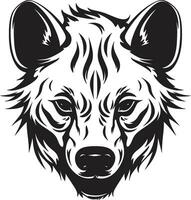 Abstract Hyena Grace in Monochrome Vector Hyena Silhouette Timeless Symbol