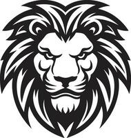 Lions Legacy Unveiled Black Vector Icon Shadowed Sovereignty Lion Symbol in Vector