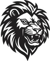 caza para excelencia negro león vector logo majestuoso majestad león emblema en vector