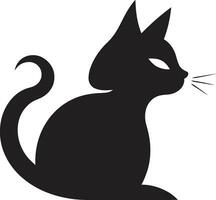 Monochromatic Tail and Whiskers Mysterious Cats Eyes Emblematic Beauty vector
