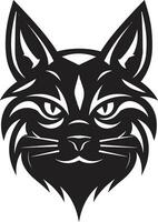 cauteloso pantera negrita insignias elegante gato perfil gráfico diseño vector