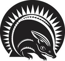 negro armadillo logo moderno y misterioso vector armadillo en noir un símbolo de fuerza