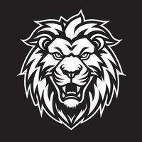 ónix majestad un león símbolo en vector noble elegancia negro león icono diseño