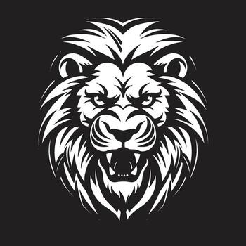pulcro soberano el elegante autoridad de león icono en vector merodeando gracia el majestuoso melena de negro vector león emblema