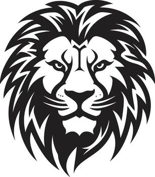 merodeando gracia el majestuoso melena de negro vector león emblema elegancia en movimiento el cazar para excelencia en león logo