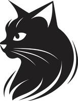 Cat Paws in Black Graceful Panther Insignia vector