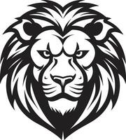 Majestic Hunter The Lion Icon Design Excellence The Prowling King Roaring Black Lion Emblem vector
