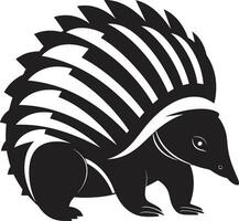 Noir Beauty Black Armadillo Symbol Crafted in Elegance Armadillo Emblem vector