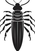 Elegance in Silverfish Logo Shiny Silverfish Insignia vector