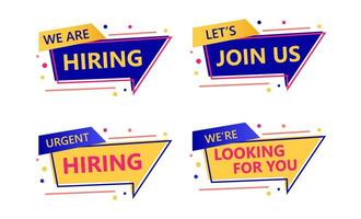 we are hiring banner flyer job vacancy vector