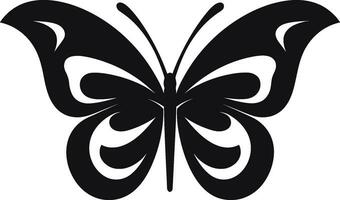 elegancia en monocromo mariposa icono mariposa encanto en oscuridad un eterno diseño vector