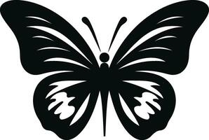 Sculpted Intricacy Black Vector Butterfly Symbol Black Butterfly in Flight A Timeless Design