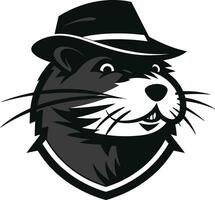 Beaver Leader Icon Beaver Kingdom Emblem vector