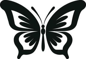 Graceful Elegance Noir Butterfly Mark Artistic Flight Black Butterfly Symbol vector