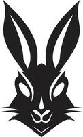 Rabbit Silhouette Minimalistic Insignia Minimalistic Hare Emblem vector