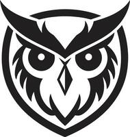 Owl in Flight Graphic Black Owl Logo Mark vector