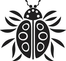 Symmetrical Wonders The Ladybugs Monochrome Majesty Eyes of the Insect The Sleek Ladybug Mark vector