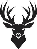 Noir Beauty in the Wilderness Deer Icons Majestic Appeal Elegant Wilderness Black Vector Deer Logos Tribute