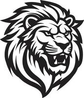 Feline Ruler The Black Lion Vector Logo Design Regal Beauty A Lion Emblem in Vector