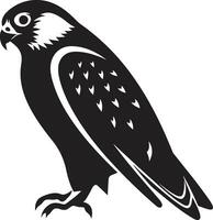 Geometric Predatory Beauty Kestrel Icon Stealthy Hunter Bold Kestrel Insignia vector