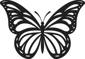 Intricate Wings Black Butterfly Logo Elegance in Black Butterfly Symbol in Flight vector