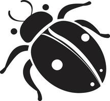 Eyes of Intricate Simplicity Monochrome Ladybug Icon of Grace Abstract Ladybug Design vector