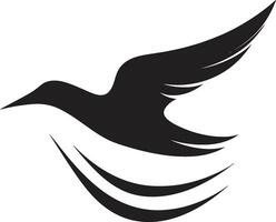 Majestic Resplendence Seagull Icon Design Elegant Intrigue Black Seagull Symbol Profile vector