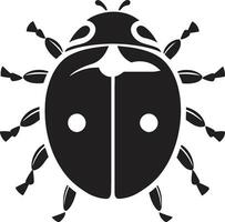 Sleek and Mysterious Ladybug Emblem Graceful Bug Spots and Wings Mark vector