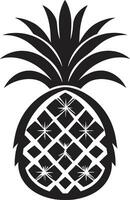 Sleek Tropical Logo Pineapple Face Icon vector