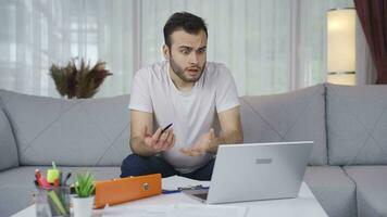 Frustrated young man gets upset and angry. video