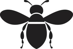 Honey Bee Dynasty Mark Black Bee Coat of Arms vector