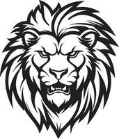 On the Hunt Black Lion Emblem Mastery in Vector Graceful Power The Roaring Majesty of Lion Icon