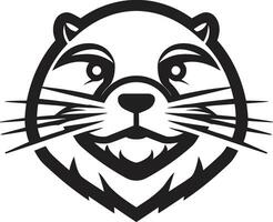 Beaver Kingdom Seal Beaver Face Badge vector